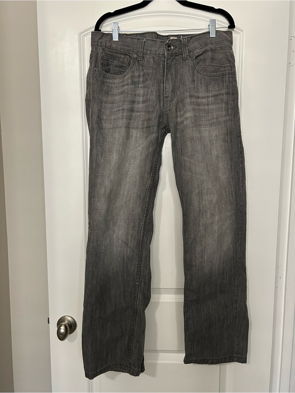 Marc Ecko Men's Relaxed Gray Jeans - Faded Charcoal Wash